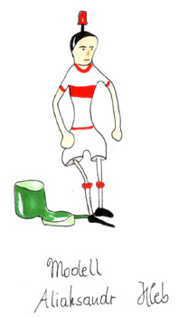 Zeichnung von Tipp-Kickk-Figur Hleb