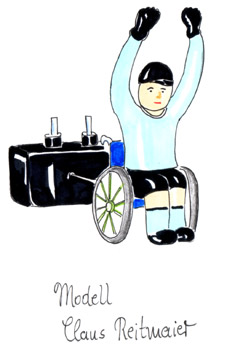 Zeichnung von Tipp-Kickk-Figur Reitmaier